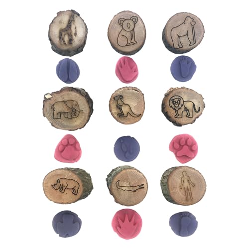 Tierspuren Briefmarken, Mini Animal Paw Stempel kreativ - Holzstempel, Tierpfotenstempelkunststempel, dekorativer Fußabdruckstempel für Kinder, lustiges kreatives und Lernwerkzeug für Kinder Tierspuren Briefmarken, Mini Animal Paw Stempel kreativ - Holzstempel, Tierpfotenstempelkunststempel, dekorativer Fußabdruckstempel für Kinder, lustiges kreatives und Lernwerkzeug für Kinder von Generic