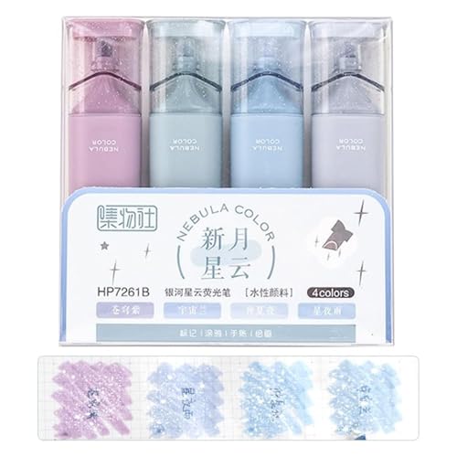 Tintenmarker - Glitzer Pastell Highlighter Stift Set, Ästhetische Neon -Farbwerkzeuge | Smooth Writing Journal-Marker, Verschmutzungsbeständiger Studienmarker, Soft Ink Art Pen Kit, Note Tintenmarker - Glitzer Pastell Highlighter Stift Set, Ästhetische Neon -Farbwerkzeuge | Smooth Writing Journal-Marker, Verschmutzungsbeständiger Studienmarker, Soft Ink Art Pen Kit, Note von Generic