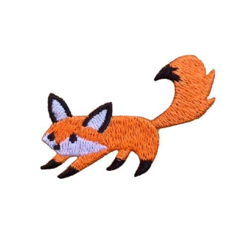 Tiny Fox Aufnäher zum Aufbügeln, niedliche Deko-Flicken für Kleid, Rucksäcke, Kleidung, Hosen, Jeans, Hüte, Stickapplikation, DIY-Zubehör von Generic