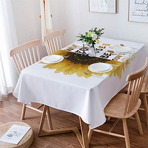 Tischdecke Inspirierende Zitate Zum Thema Sonnenblume Tischdecke Für Küche Dekoration Abwaschbar Tischwäsche, Für Abendessen, Geburtstag, 137x183cm von Generic