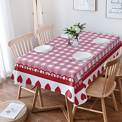 Tischdecke Liebendes Herz Zum Valentinstag Wiederverwendbar Tischwäsch Staubdicht Pflegeleicht Drucken Tischdecke, Für Home, Party, 137x183cm von Generic