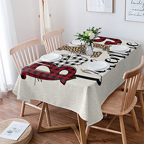 Tischdecke Romantischer Valentinstag Be My Valentine Kunstbrief Beige Party Tischdecke Dekoration Abwaschbar Drucken Tischdecke, Für Cafe, Esszimmer, 137x183cm von Generic