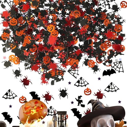 Tischstreukonfetti,Halloween Glitzerkonfetti | Halloween Party Tischstreukonfetti - PVC-Pailletten-Konfetti-Trick-Party-Streusel-Konfetti-Dekorationen, 15 g von Generic