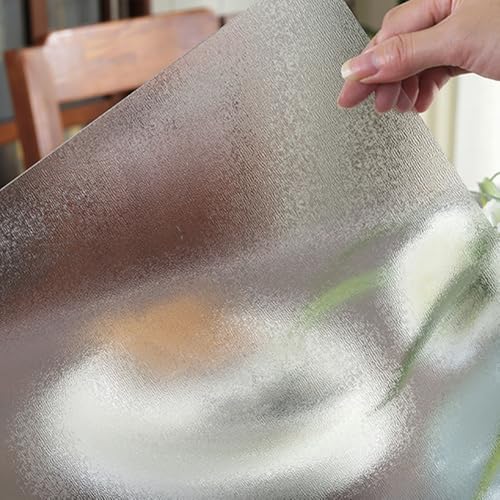 Transparent Tischschutz Glasklar Tischdecke Tischfolie 1.5 mm Wasserdicht PVC Folie Tisch Abwaschbar Transparent tischdecke für Büro Zuhause(Mattiert,100x100 cm) von Generic