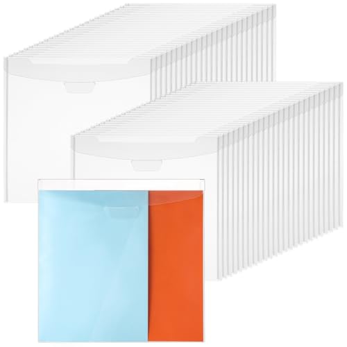 Transparente PP-Papier-Organizer, Scrapbook-Aufbewahrungshalter mit Schnalle für Papier, Fotos, Vinylbögen, 50 Stück Transparente PP-Papier-Organizer, Scrapbook-Aufbewahrungshalter mit Schnalle für Papier, Fotos, Vinylbögen, 50 Stück von Generic