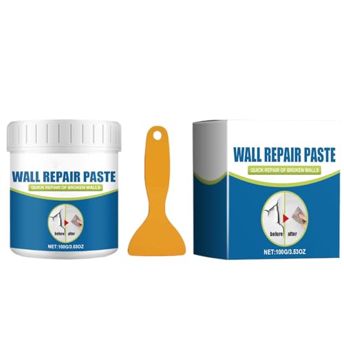 Trockenbau-Reparatursets – Wandspachtel-Reparaturpaste, Wandlochfüller-Reparaturpasten-Set | Wandspachtel-Reparatur-Pa Spachtel-Wandreparatur-Wandausbesserungsmittel, weiße Reparaturputz-Wandspachtelp von Generic