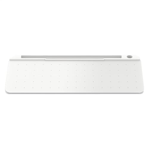 Trockenlöschtafel aus Glas, Schreibtisch-Whiteboard | Desktop-Whiteboard-Organizer - Schreibtisch-Organizer mit 3 Markern, Whiteboard-Pad, Computer-Tastatur-Ständer für Heimschulbedarf von Generic