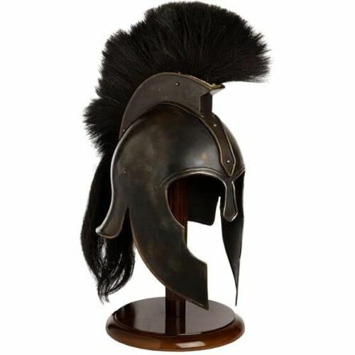 Troy Achilles Helm Europäischer Ritter Schlacht Krieger Helm Mittelalter Griechisch Spartan Helm Kreuzritter Larp Rollenspiel Kostüm von Generic