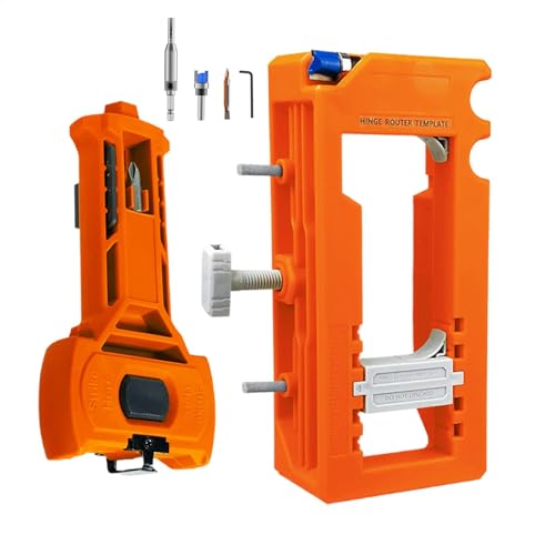 Türscharnier Router Jig, Türrouter -Jig | Verriegelung Schnittinstallationskit - Multifunktionale Scharnier -Installations -Kit -Router -Vorlage passt zu den meisten Türen von Generic