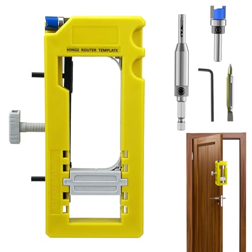 Türscharnier Vorlage - Router Jig Guide, Silikon Non-Slip Pads | Schrank Scharnier Werkzeuge Während 3 Bis 5 Zoll Länge Und 1/4 Bis 5/8 Zoll Dicke, Stabile Ausrichtungsleuchte Für Holzbearbeitung T Türscharnier Vorlage - Router Jig Guide, Silikon Non-Slip Pads | Schrank Scharnier Werkzeuge Während 3 Bis 5 Zoll Länge Und 1/4 Bis 5/8 Zoll Dicke, Stabile Ausrichtungsleuchte Für Holzbearbeitung T von Generic