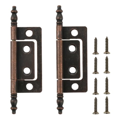 Türscharniere mit Kugellager, robust, 2 Stück, Scharniere in Antik-Bronze mit Schrauben, für Schmuck, Geschenke, Holzkisten, dekoratives Scharnier für Möbel, Schränke, 83 von Generic