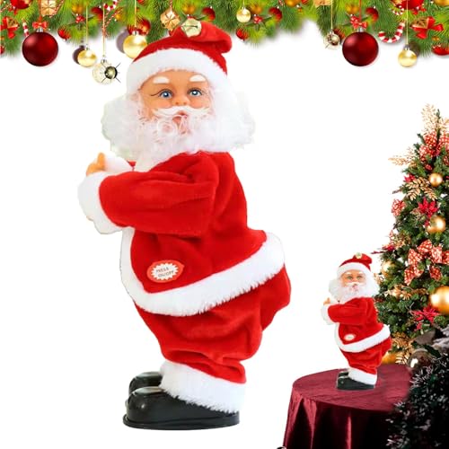 Twerking Santa – Tanzendes Weihnachtsmann-Spielzeug, elektrische Weihnachtsmann-Puppe, interaktives Weihnachtsmann-Spielzeug | Booty Shaking Singing and Dancing Electric Santa Claus Doll Toy, Weihnach von Generic