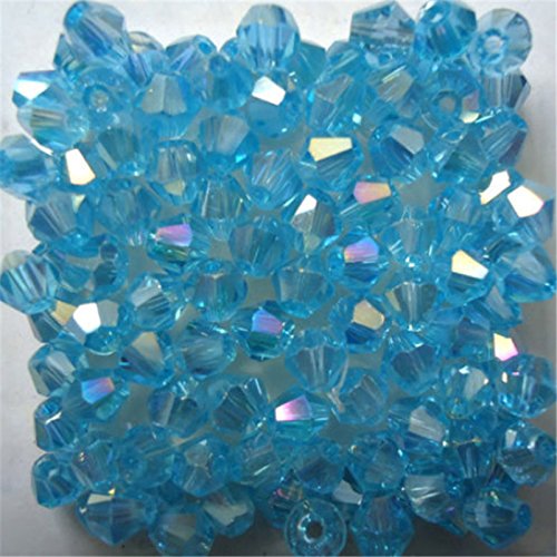 U Pick Colors Doppelkegel-Perlen, facettierte Kristallperlen, Glasperlen, lose Abstandshalter, Perlen für DIY-Schmuckherstellung, 4 mm, Seeblau AB, 200 Stück U Pick Colors Doppelkegel-Perlen, facettierte Kristallperlen, Glasperlen, lose Abstandshalter, Perlen für DIY-Schmuckherstellung, 4 mm, Seeblau AB, 200 Stück von Generic