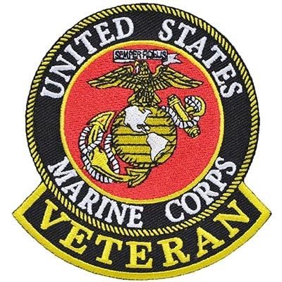 United States Marine Corps Veteran Military Patch, zum Aufbügeln, 9,2 cm von Generic