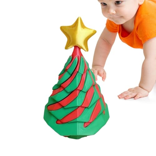 Unmögliches Zappelspielzeug, Weihnachtsbaum-Spiralkegel - Durchreiche-Weihnachtsbaum-Skulptur,Spiralkegel-Zappelspielzeug, rot-grüner Unendlichkeits-Spiralbaum, lustige Tischdekoration für Weihnachten von Generic