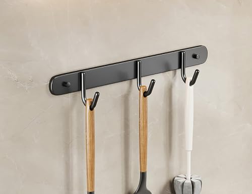 Utensilienregal mit abnehmbaren Haken Utensilien Hanging Rack Schiene Edelstahl Wandmontage Utensilien Haken Küche Utensilien Halter für Küchenbadezimmer Schlafzimmer von Generic