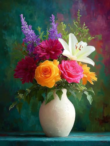 Vase Diamond Painting Erwachsene, Diamond Painting Blume Muster Design, 5D DIY Full Eckige Drill Diamant Crystal Art Mosaik Bastelset Erwachsene für Zimmer Deko Wohnzimmer 20 x 30 cm -wyl2506TQ Vase Diamond Painting Erwachsene, Diamond Painting Blume Muster Design, 5D DIY Full Eckige Drill Diamant Crystal Art Mosaik Bastelset Erwachsene für Zimmer Deko Wohnzimmer 20 x 30 cm -wyl2506TQ von Generic