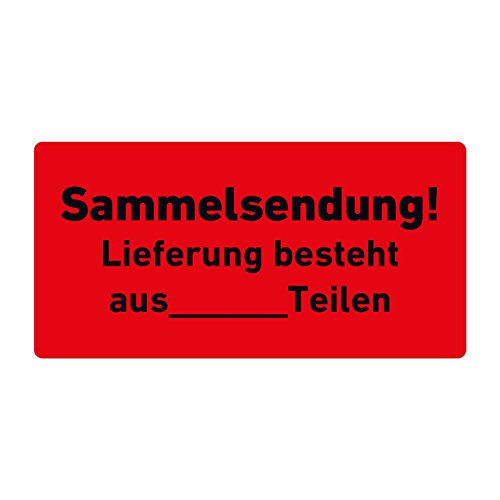 Versandaufkleber Hinweisetiketten "Sammelsendung" (500) von Generic