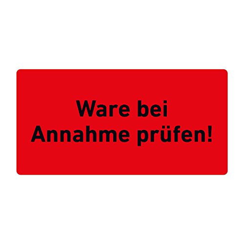 Versandaufkleber Hinweisetiketten "Ware bei Annahme prüfen" (500) von Generic