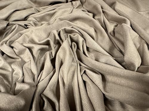 Viskose-Spandex-Stretch-Jersey-Stoff, Meterware, 170 cm breit, Taupe von Generic