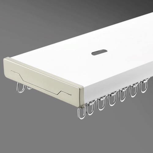 Vorhangschiene, an der Decke montierte Vorhangschiene für Vorhänge, strapazierfähig, 3,3 ft ~ 16,5 ft, Doppelschiene aus Aluminiumlegierung mit Nano-Rollen von Generic