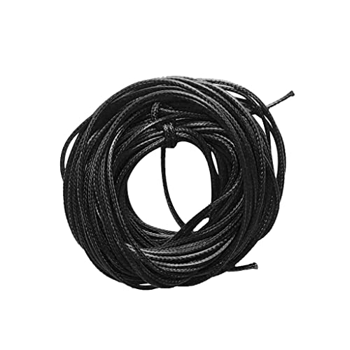 Wachsschnur aus Nylon, 1,5 mm, Schwarz, 10 m, für Armbänder und Schmuckherstellung von Generic