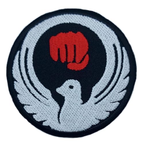 Wado Ryu Karate Patch (7,6 cm) Bügel/Aufnäher, Kimono Gi Wappen Selbstverteidigung Emblem Japanische Kampfkunst Geschenk Patches von Generic