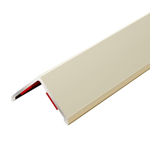 Wandeckenschutz für Wände aus Aluminiumlegierung L Form Eckschutz 90° Streifen für Wohnzimmerdekoration Belastung mit Spezialkleber(Beige,100 * 1.5cm) von Generic