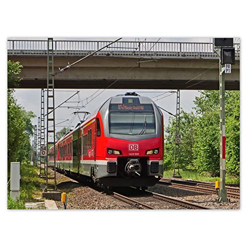 Wandsticker Deko Foto Aufkleber 135x100cm Eisenbahn Züge Gleisen Nr.H7529M_NS1AS von Generic