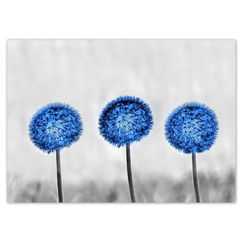 Wandtattoo Deko Foto Aufkleber 70x50cm Blau Pusteblume Nr.H7786 von Generic