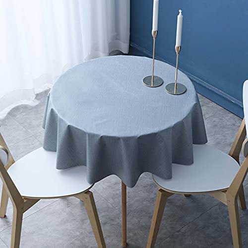 Wasserfeste runde Vinyl-Tischdecke 90 cm Robuste Landhausdecke S, Wasserfeste abwaschbare Kunststoff Tischdecke für Party, Picknick, Esszimmer, Frühling, Sommer, Innen und Außen von Generic