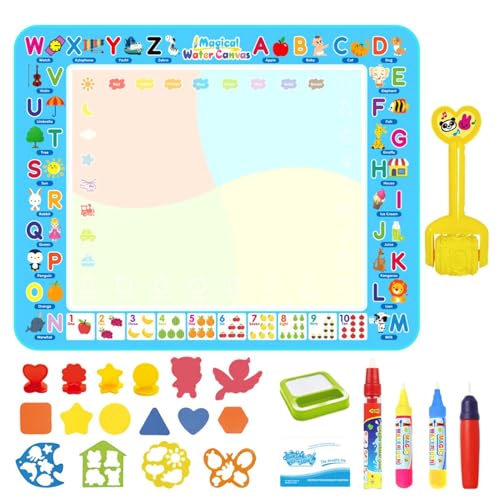 Wasserzeichnungsmatte - Aqua Magic Zeichenmatte für Kinder, wiederverwendbare Matte für Wassermalerei | Wassermatte Zeichentisch für Malerei, Malmatte Wasserzeichnungsmatte - Aqua Magic Zeichenmatte für Kinder, wiederverwendbare Matte für Wassermalerei | Wassermatte Zeichentisch für Malerei, Malmatte von Generic