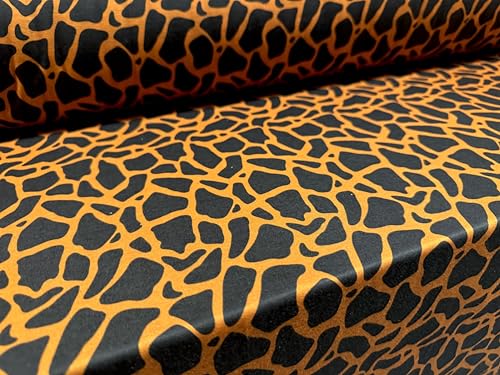 Weicher Jerseystoff, Meterware, Giraffenmotiv, Braun und Orange Weicher Jerseystoff, Meterware, Giraffenmotiv, Braun und Orange von Generic