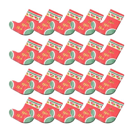 Weihnachts-Papierservietten, 2 Schichten Socken Weihnachten Servietten | 20 Blatt Weihnachten gedruckt Servietten, Urlaub Cocktail-Servietten, festliche Weihnachten Design für Tisch von Generic