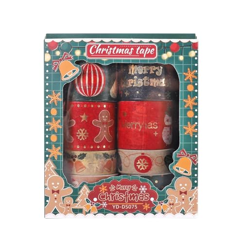 Weihnachtsband für Handwerk Washi Tape Dekoratives Washi Band zum Verpacken Scrapbooking Band Weihnachten Geschenkband Weihnachten Geschenkverpackung Weihnachten Geschenkband Dekoratives von Generic