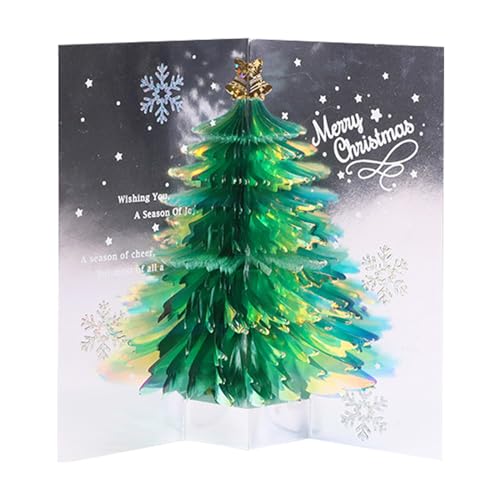 Weihnachtskarten, Pop up 3D Weihnachtsbaum-Grußkarte, Weihnachtskarten mit umschlag, Klappkarten Grußkarten Edel weihnachten karten Christmas cards English Weihnachtskarte kleine (A) von Generic