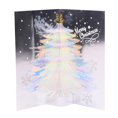 Weihnachtskarten, Pop up 3D Weihnachtsbaum-Grußkarte, Weihnachtskarten mit umschlag, Klappkarten Grußkarten Edel weihnachten karten Christmas cards English Weihnachtskarte kleine (B) von Generic