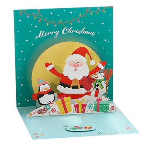 Weihnachtskarten, Pop up 3D Weihnachtsbaum-Grußkarte, Weihnachtskarten mit umschlag, Klappkarten Grußkarten Edel weihnachten karten Christmas cards English Weihnachtskarte kleine (D) von Generic