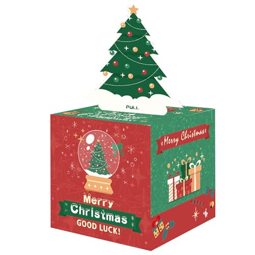 Weihnachtskarten, Weihnachten Überraschungsbox, Geschenkbox mit Weihnachtskarte und Plastiktüte, Klappkarten Grußkarten Christmas cards Weihnachtskarte Weihnachtspostkarten für Weihnachten (1PC) von Generic