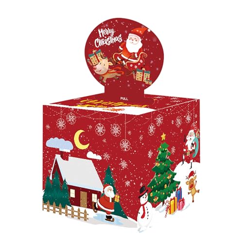 Weihnachtskarten, Weihnachtsüberraschungsbox, Geschenkbox mit Weihnachtskarte und Plastiktüte, Klappkarten Grußkarten Christmas cards Weihnachtskarte Weihnachtspostkarten für Weihnachten (1) von Generic