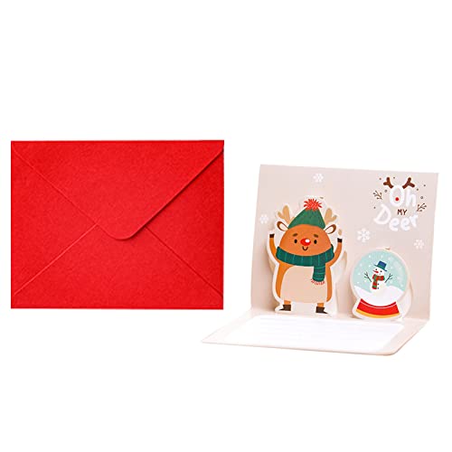 Weihnachtskarton, Kreative 3D Weihnachtskarten, Grußkarten mit Umschlägen, Weihnachtsgrußkarten Klappkarten Weihnachtskarten edel Grußkarten weihnachten karten Weihnachtskarten Christmas cards (C) von Generic