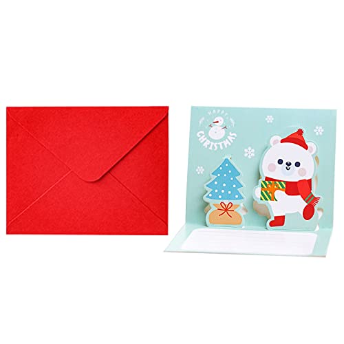 Weihnachtskarton, Kreative 3D Weihnachtskarten, Grußkarten mit Umschlägen, Weihnachtsgrußkarten Klappkarten Weihnachtskarten edel Grußkarten weihnachten karten Weihnachtskarten Christmas cards (F) von Generic