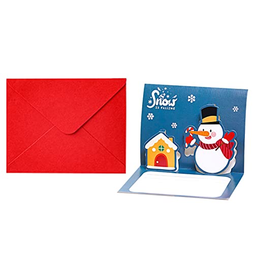 Weihnachtskarton, Kreative 3D Weihnachtskarten, Grußkarten mit Umschlägen, Weihnachtsgrußkarten Klappkarten Weihnachtskarten edel Grußkarten weihnachten karten Weihnachtskarten Christmas cards (A) von Generic