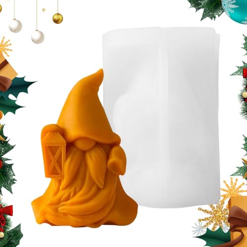 Weihnachtsmann-Silikonform Für Kerzen – Weihnachtswichtel-Harzform | Weihnachtswichtel Resin Kerzenform | Gnome Epoxidharz Gießform | Kunstharzformen Für Heimdekoration Und Gartenstatuen von Generic