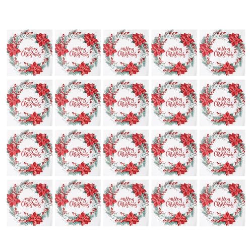 Weihnachtspapierservietten, Weihnachtspapierservietten, Weihnachtsdruckservietten – Weihnachtsdesign-Papierservietten für Weihnachtsmottopartys, Weihnachtsdekorationen von Generic