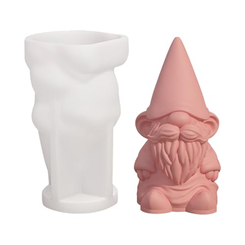 Wichtel Silikonform GNOME 3D-Silikonformen Wichtel, Weihnachten Gießformen Aus Silikon In Lebensmittelqualität, Zwergkerzenformen, Fondantformen, Schokoladenformen (A2) von Generic