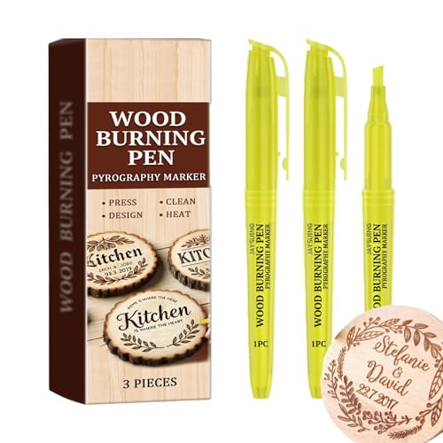 Wood Burn Marker, Holzbrenner, 3 Stifte für Kunst und Handwerk, Heimwerker-Set für Anfänger, Handwerk, Zeichnen von Holz von Generic