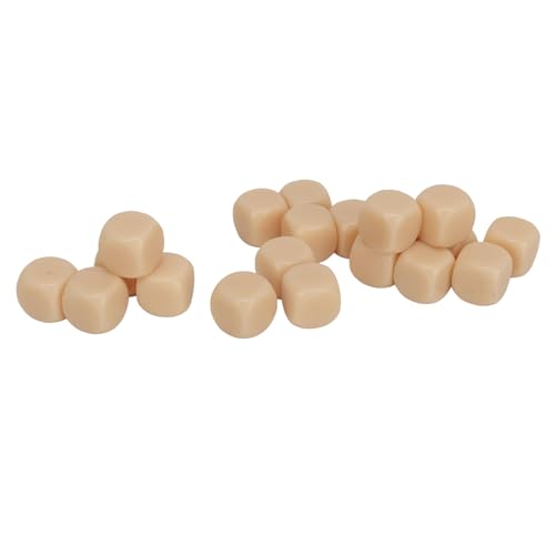 Würfel, 16 Mm Langlebige Runde Kurven Würfelwürfel 20 Teile für Brettspiele (Beige) von Generic