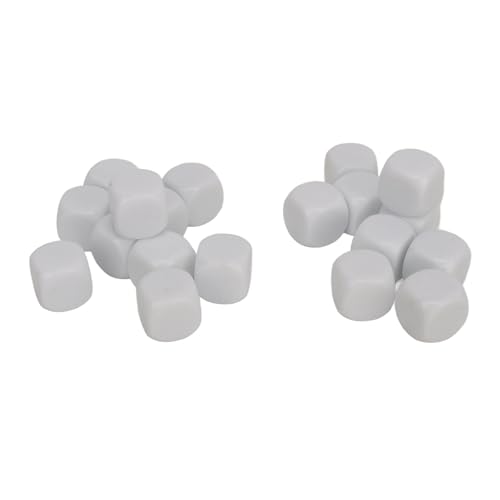 Würfel, 16 Mm Langlebige Runde Kurven Würfelwürfel 20 Teile für Brettspiele (White) von Generic