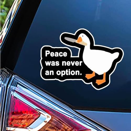 Wunschtext Aufkleber Auto Motorrad Fahrrad Boot - klebt auf jeder glatten Oberfläche - Peace Was Never An Option- 12cm bis 30cm Länge - Auto Aufkleber Buchstaben Aufkleber car sticker (Schwarz) von Generic